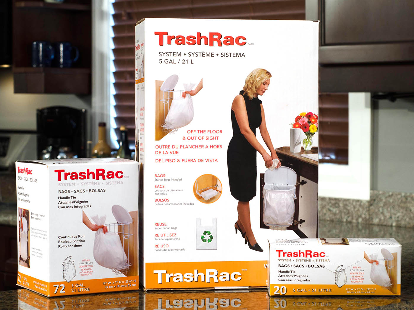 TrashRac™ Large 5 Gal / 21 L size